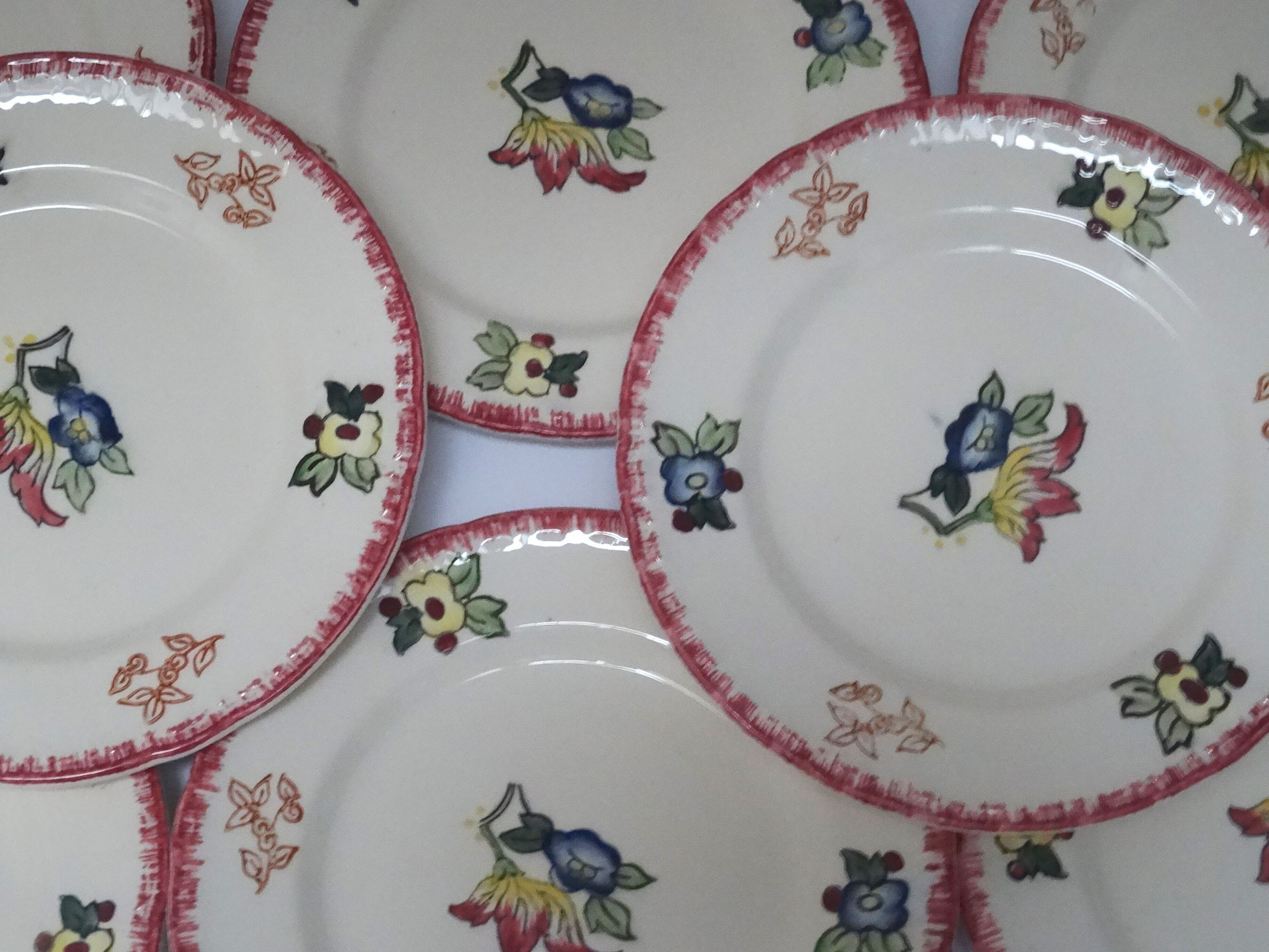 8 dessert plates Longwy Marseille