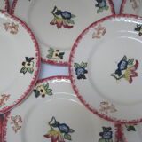 8 dessert plates Longwy Marseille