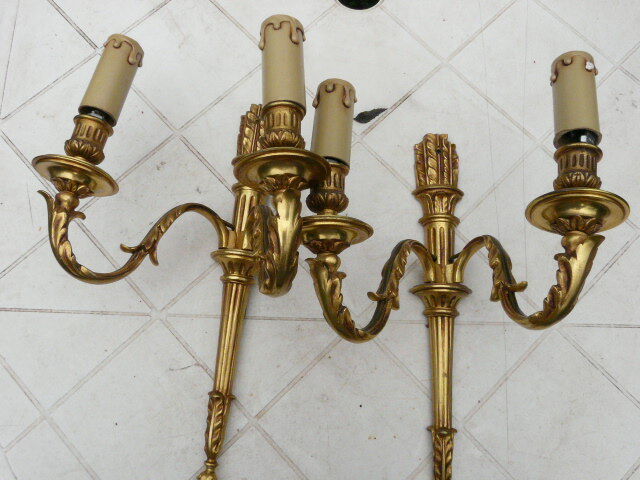 Pair of quiver sconces Louis XVI style