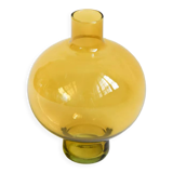 Vase rond jaune moutarde