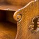 Rococo style oak nightstand or side table, ca. 1930s