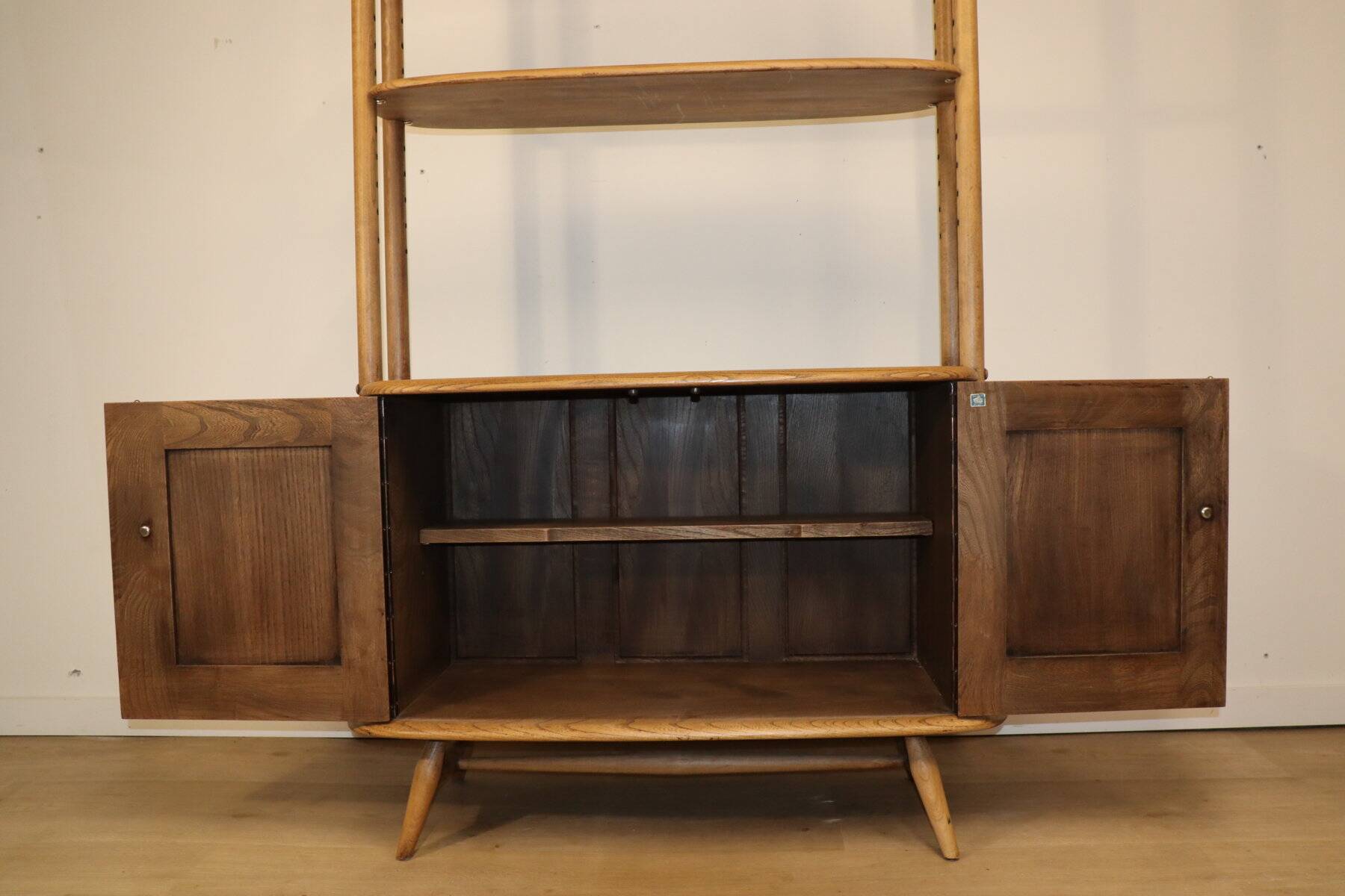 Vintage Ercol wooden bookcase, 1960