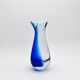 Murano Sommerso Two-Coloured Cobalt Blue Vase Sculpture