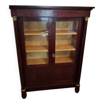 Ancienne vitrine empire en acajou.