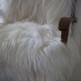 Henning Kjærnulf, armchair reupholstered in long-haired Icelandic sheepskin, 1950