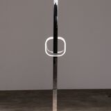 Italian Design Coat rack with white marble base and chrome uprights, 1970