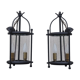 Pair of vintage black lanterns