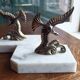Bookends Sagulls in art zinc and marble