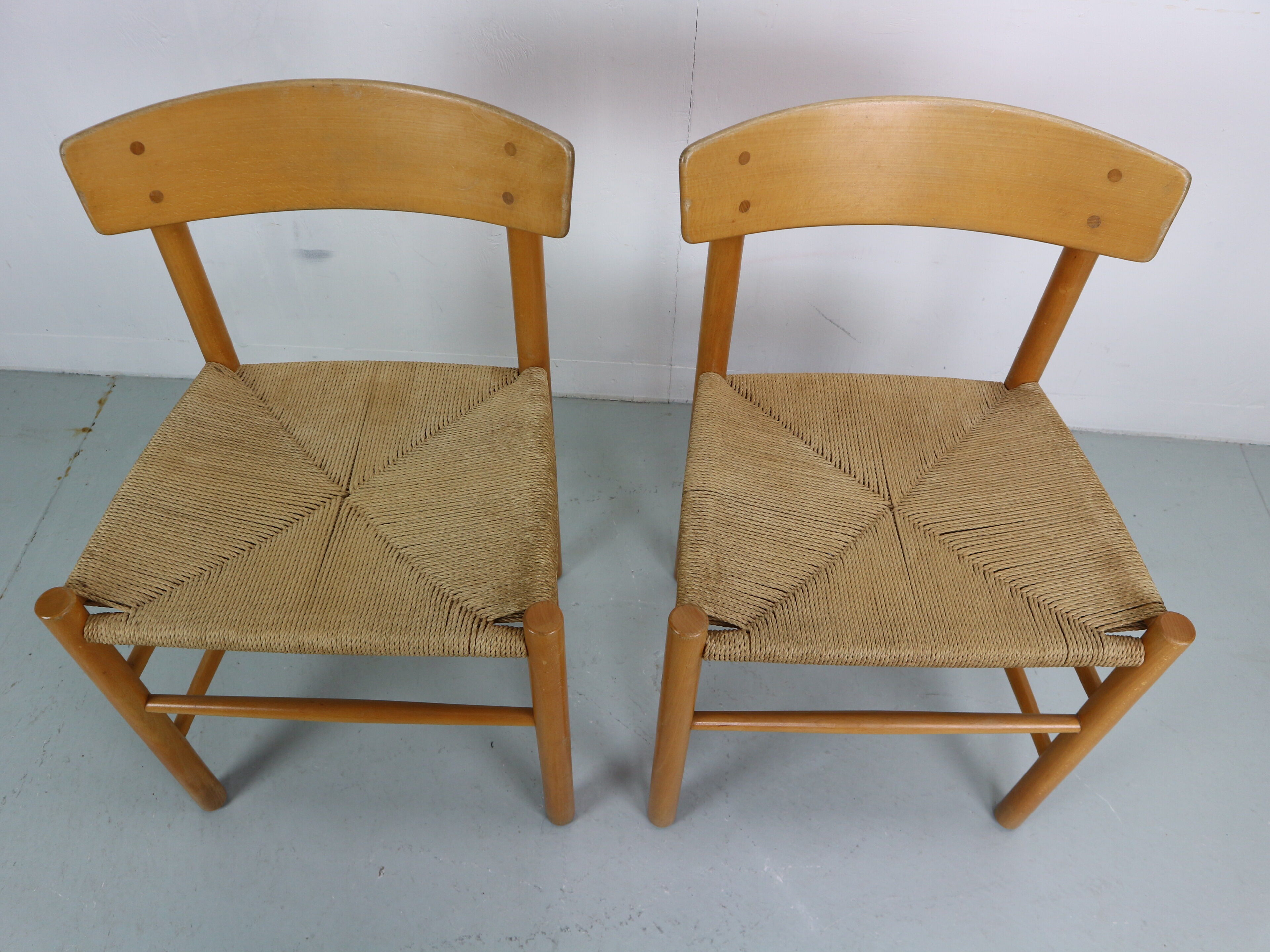 Børge Mogensen J39 Vintage Dining Oak Chair Set of 2