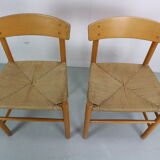 Børge Mogensen J39 Vintage Dining Oak Chair Set of 2