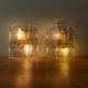 Pair of vintage frosted glass wall lamps, 1960s