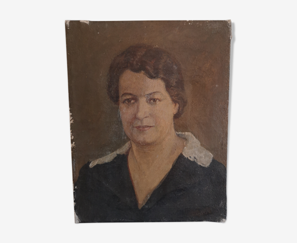 Portrait à l'huile , femme vers 1940