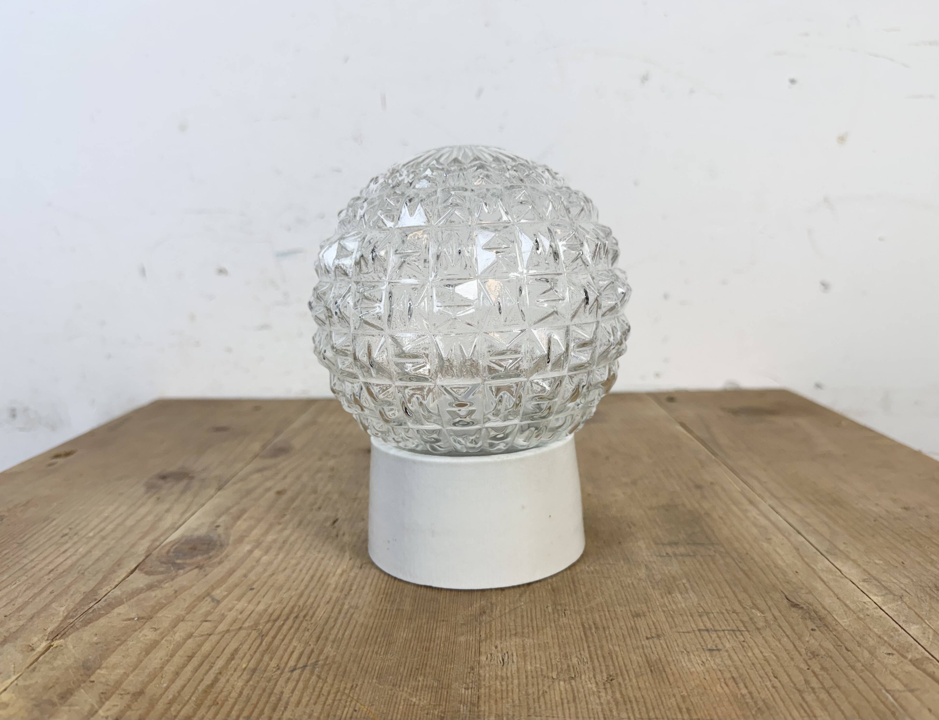 Vintage White Porcelain Ceiling Light, 1970s