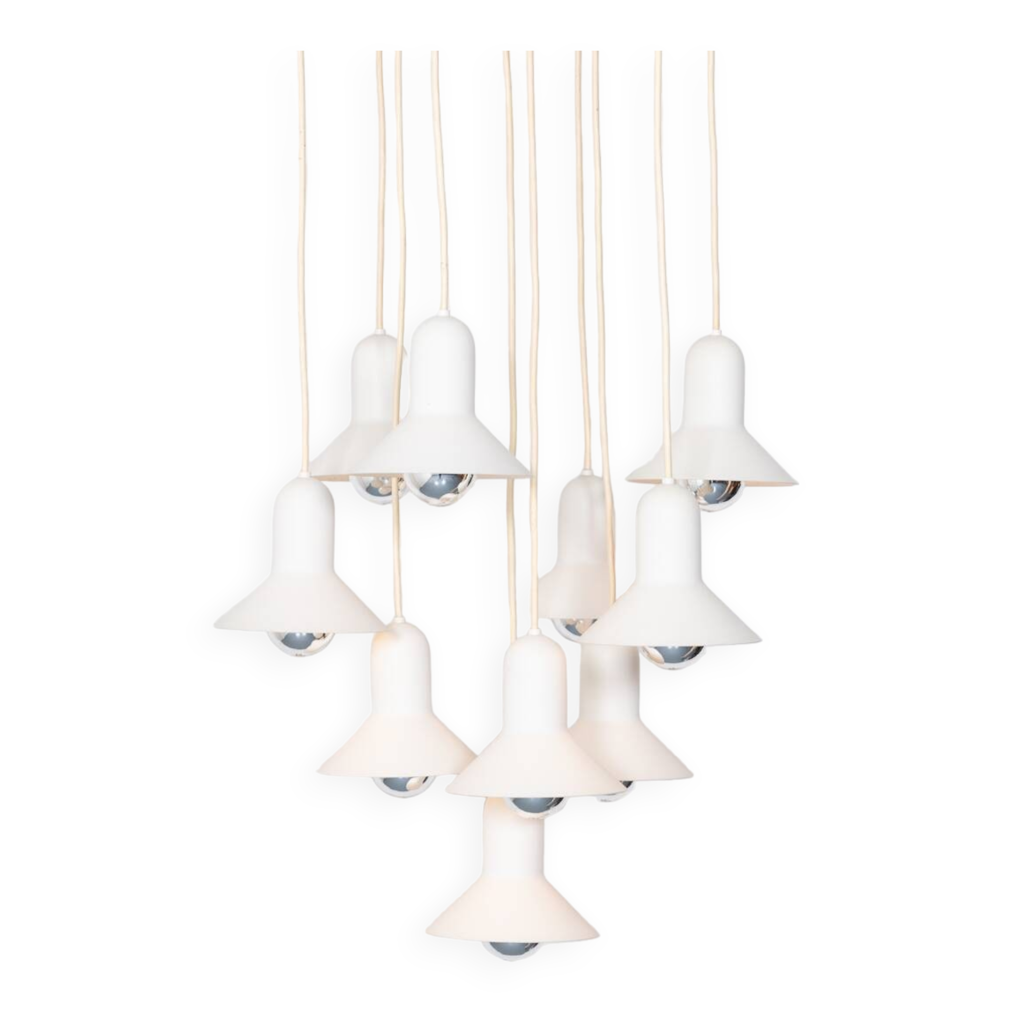 Vintage 10-light cascade chandelier from Louis Poulsen, Denmark