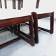 Set of 6 vintage Italian sleigh chairs by Mario Sabot