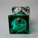 Lighter faceted by Seguso, green and transparent murano glass, Italy, 1970