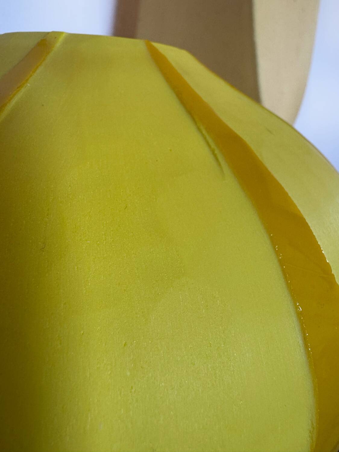 Art Deco yellow glass paste vase