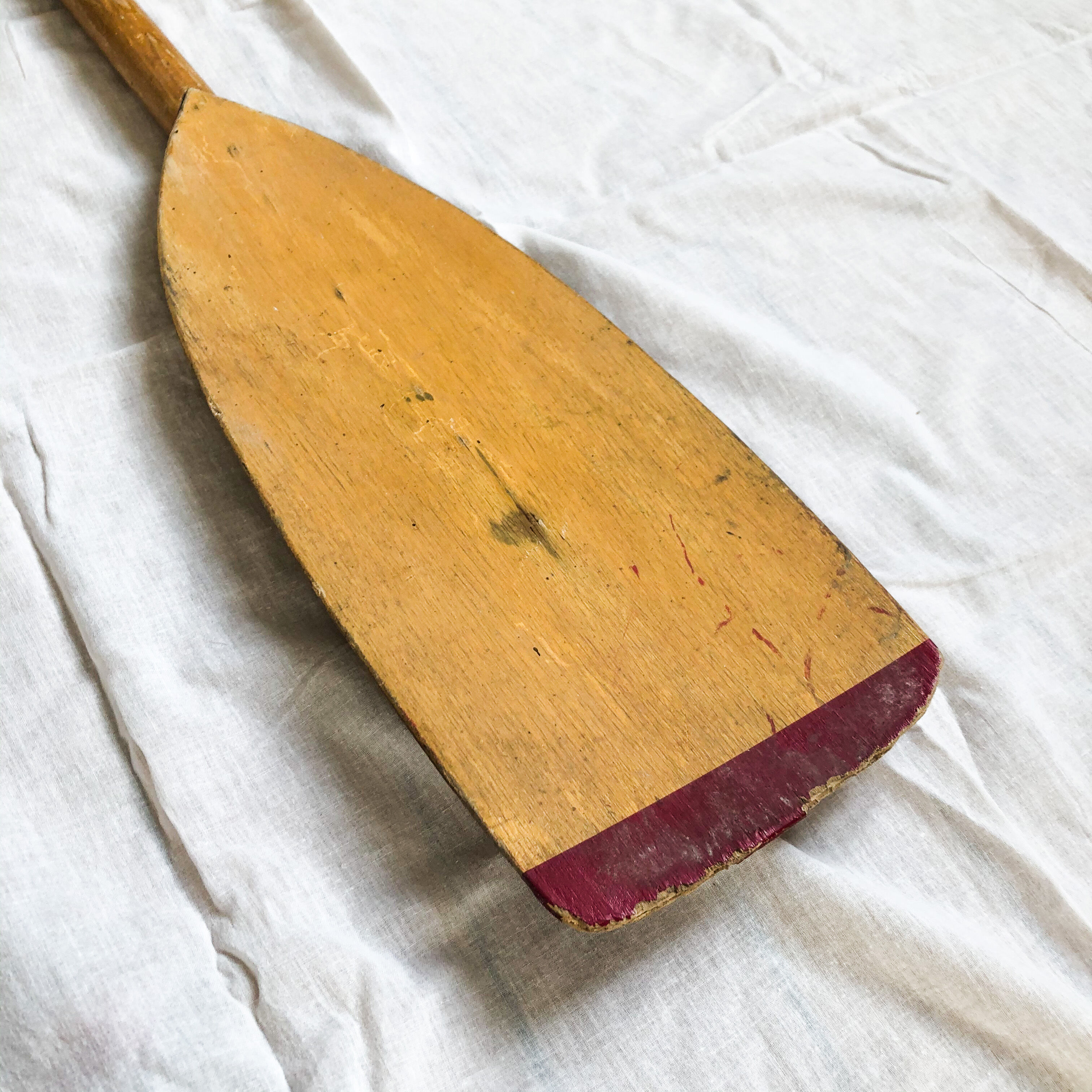 Old wooden oar