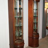 Set of 2 antique display cabinets