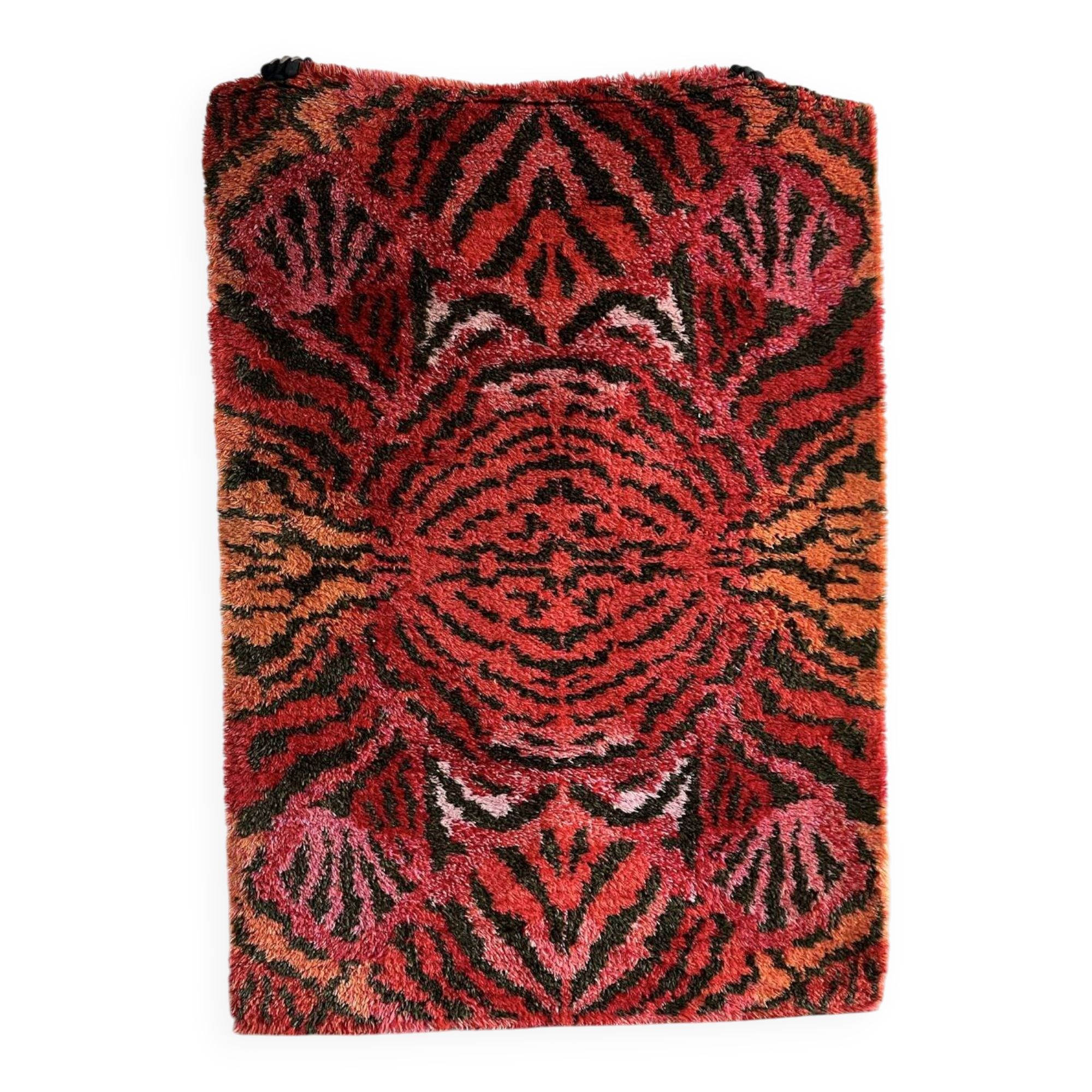 Rare Scandinavian Rya Rug, 1970’s, Space Age, Sweden