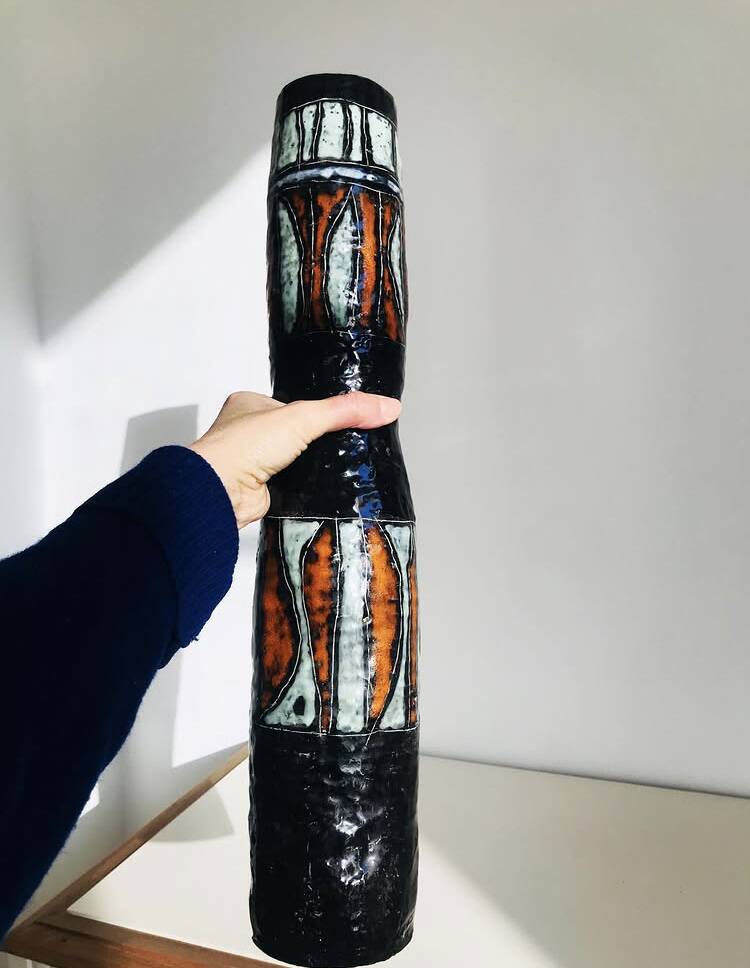 Ceramic vase signed Zingaro