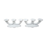 Pair of porcelain candlesticks