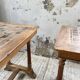 Set of two bistro tables in walnut and tiling from 1890.