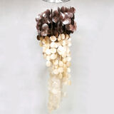 Vintage capiz shell chandelier ‘two tone’