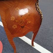 Commode ancien Louis XV marqueterie plateau marbre