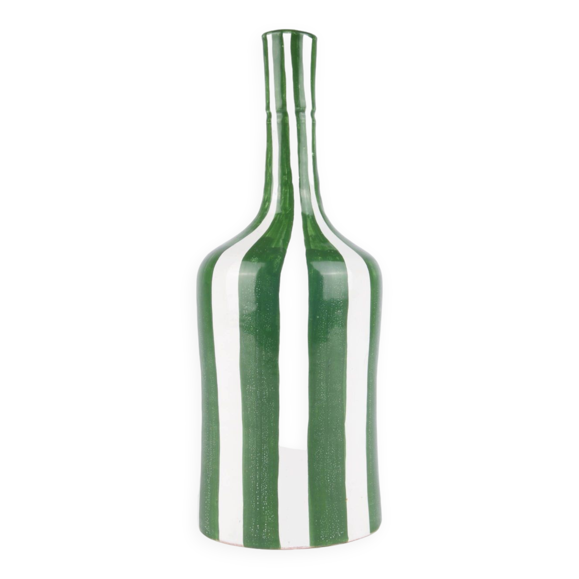 Handmade vase with large stripes