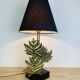 Bamboo and gold leaf lamp, Hollywood Regency style, 1970s
