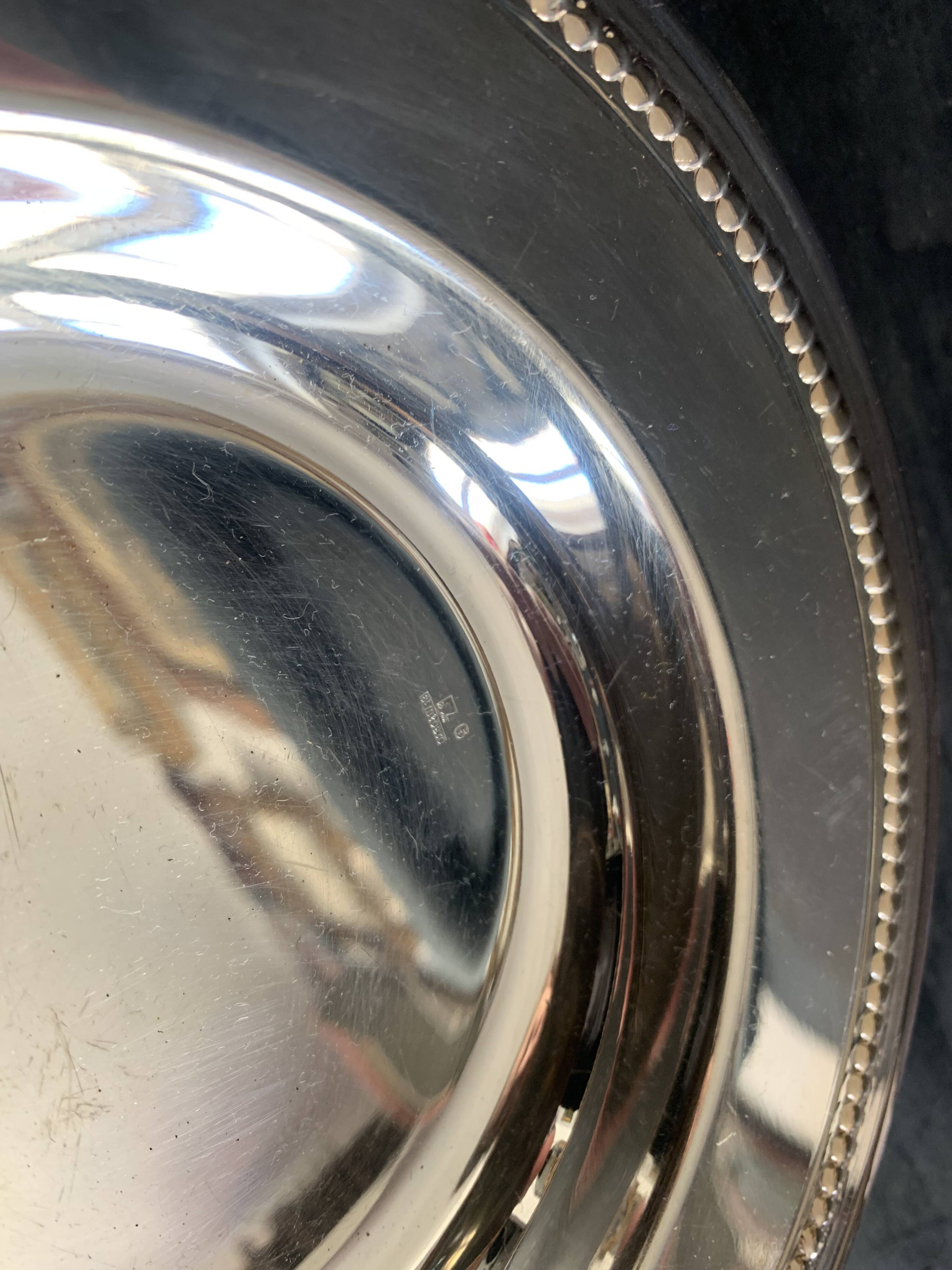 Silver plate and spoon, Orfèvrerie Saint Médard, Paris, 1950