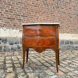 Pierre Roussel, Sauté Commode In Marquetry Louis XV Period XVIII Eme Century