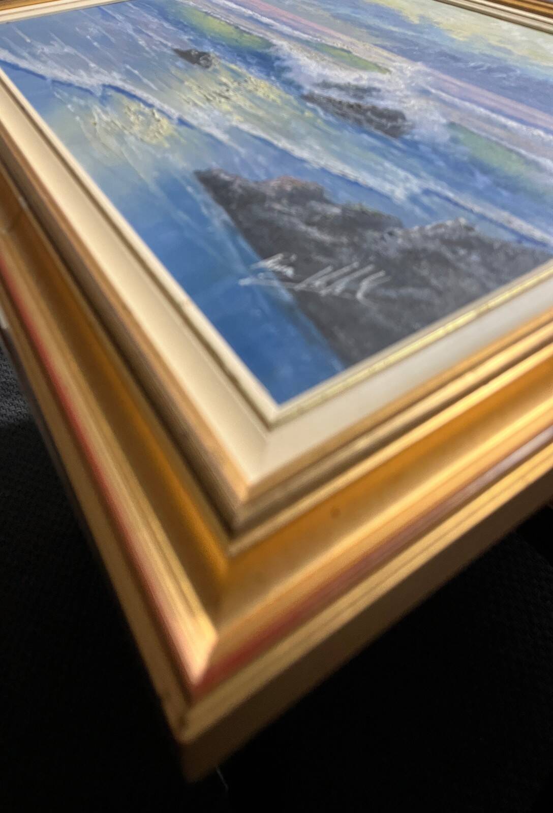 Tableau HST Marine "Wave Effect" by Roig with frame (+ certificate)