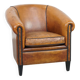 Sheep leather club chair with patina