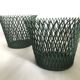 Paire de cache pots en métal vert ajouré par Mathieu Mategot 1950