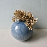 Blue ceramic ball vase Accolay