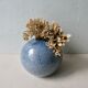 Blue ceramic ball vase Accolay