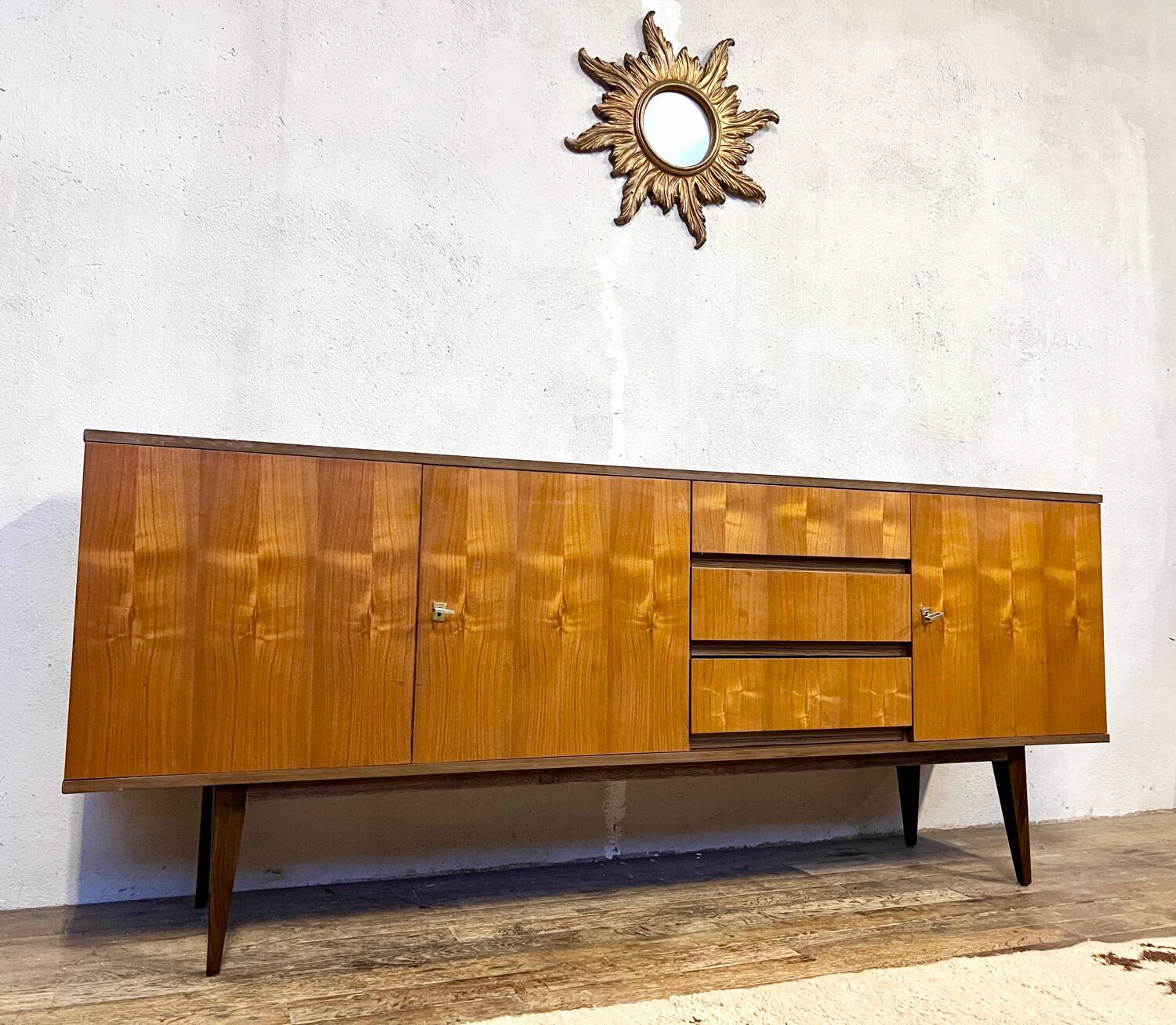 Vintage sideboard with metal legs