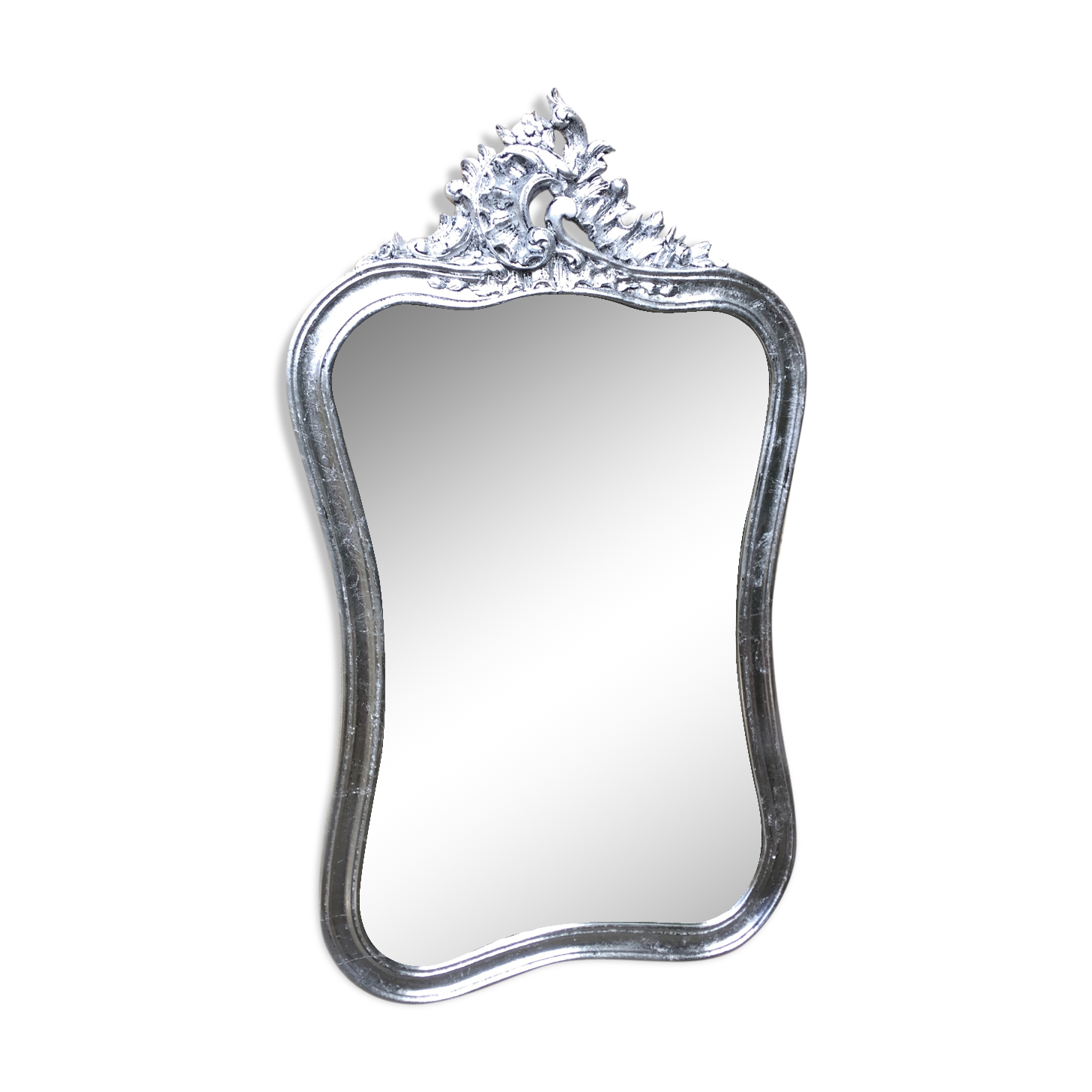 Mirror carved silver 81 x 46 cm