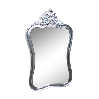 Mirror carved silver 81 x 46 cm