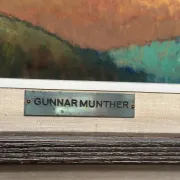 Original Swedish Oil on Panel – "Landscape" by Gunnar Munther – Signed – Vintage and Framed – 64 × 38 cm (25.2" × 15")