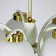 Lustre en laiton à 5 bras du milieu du siècle