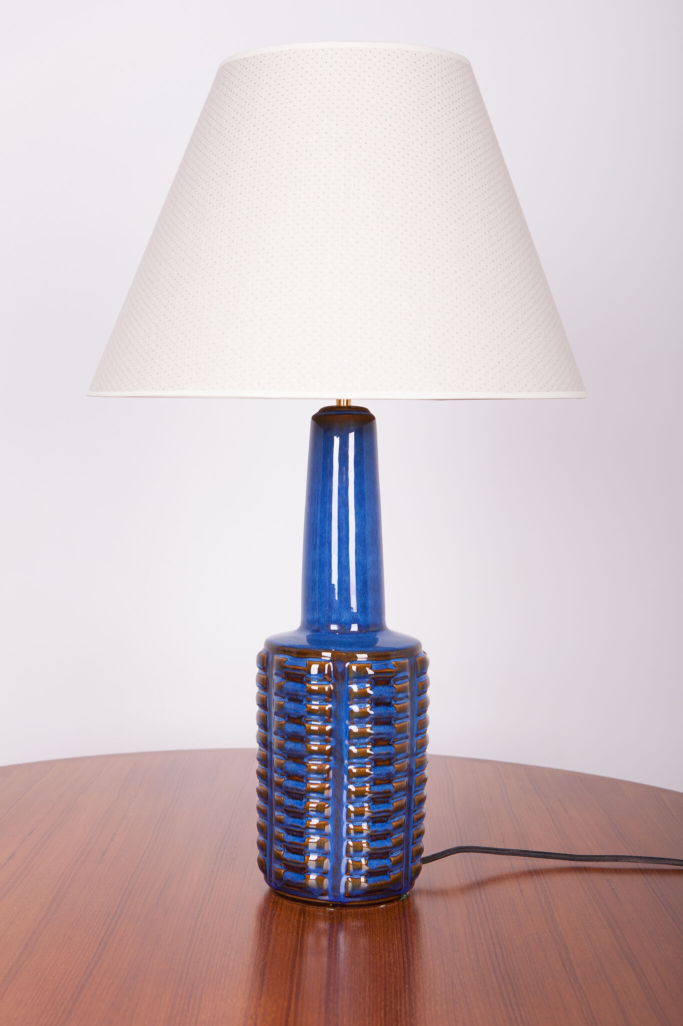Lot de 2 lampes de table en grès bleu par Einar Johansen pour Søholm, années 1960