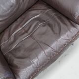 Pair of Vintage De Sede DS-31 Swivel Armchairs in Brown Leather