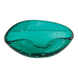 Ashtray or bowl in emerald green blown glass - Murano circa 1970