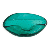 Ashtray or bowl in emerald green blown glass - Murano circa 1970