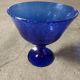 Glass cup of Biot, cobalt blue