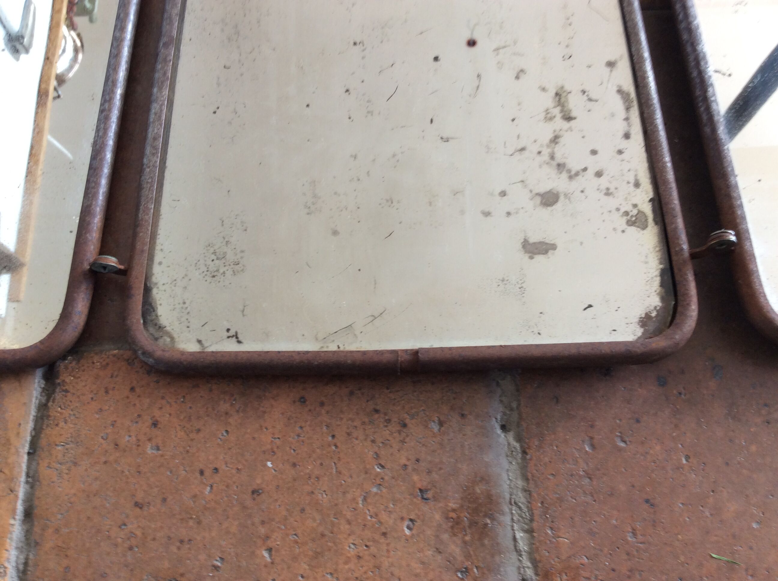 Triptych barber mirror - 57x24cm