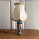 Antique table lamp in Limoges porcelain and gilded bronze